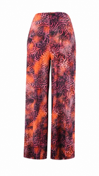 Pantaloni animalier con stella marina dorata