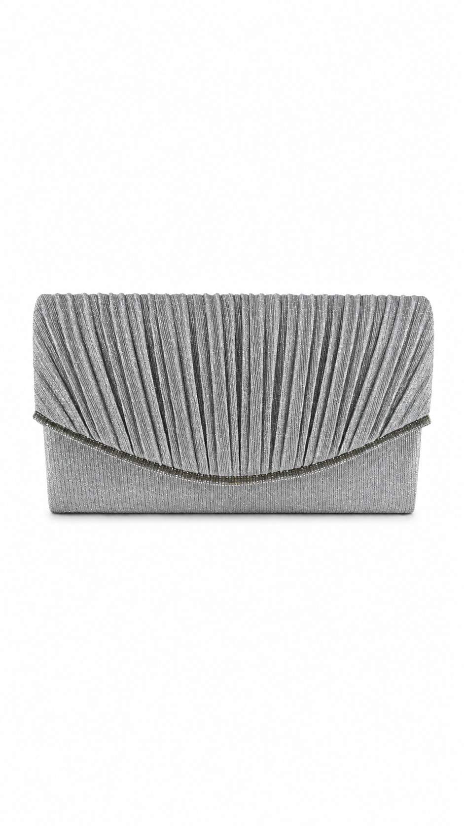 Pochette elegante plissettata lurex