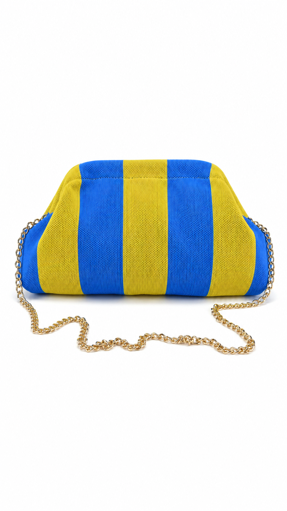 Clutch bag a righe