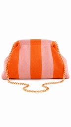 Clutch bag a righe