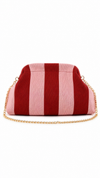 Clutch bag a righe