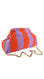 Clutch bag a righe