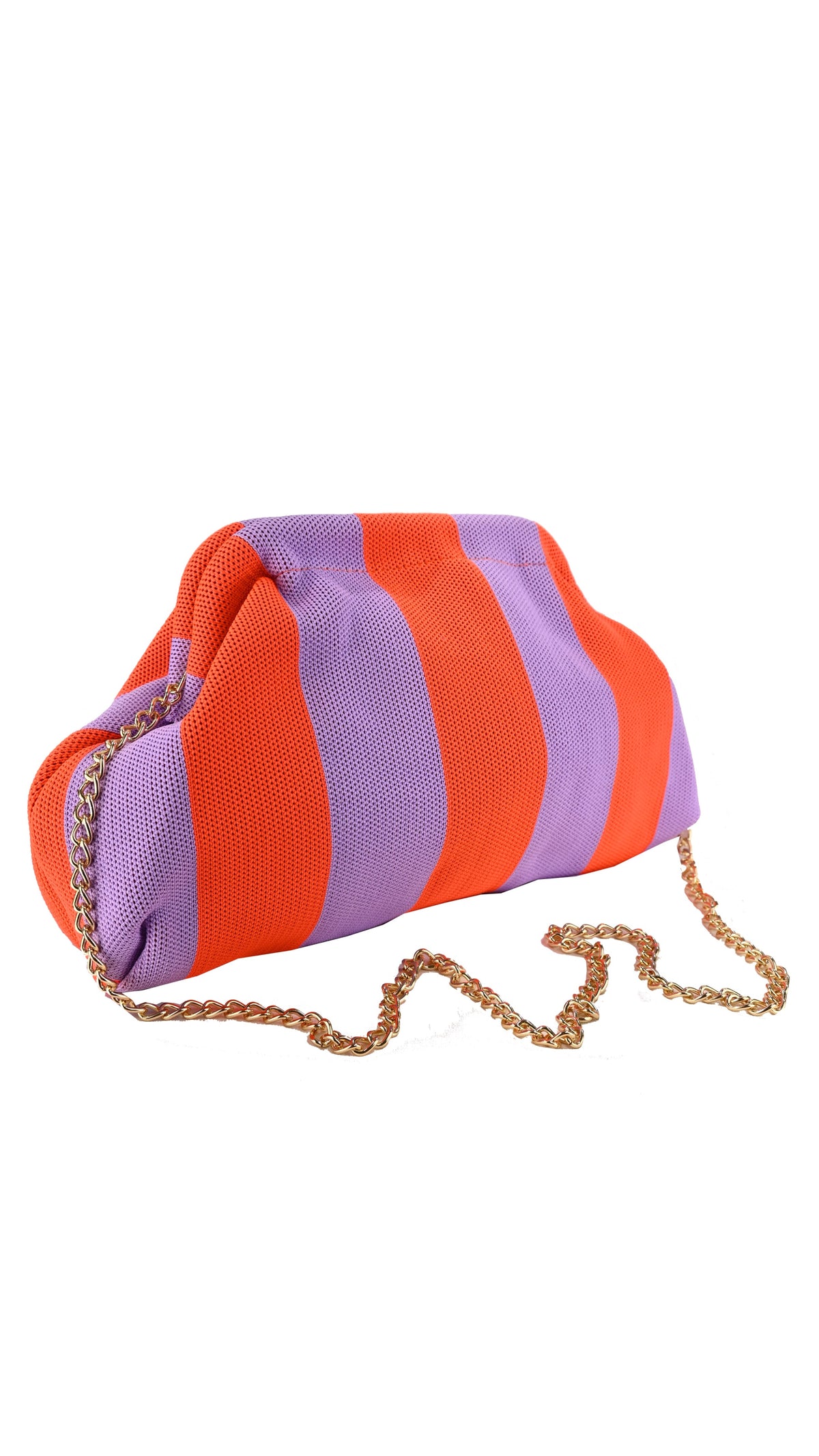 Clutch bag a righe