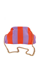 Clutch bag a righe