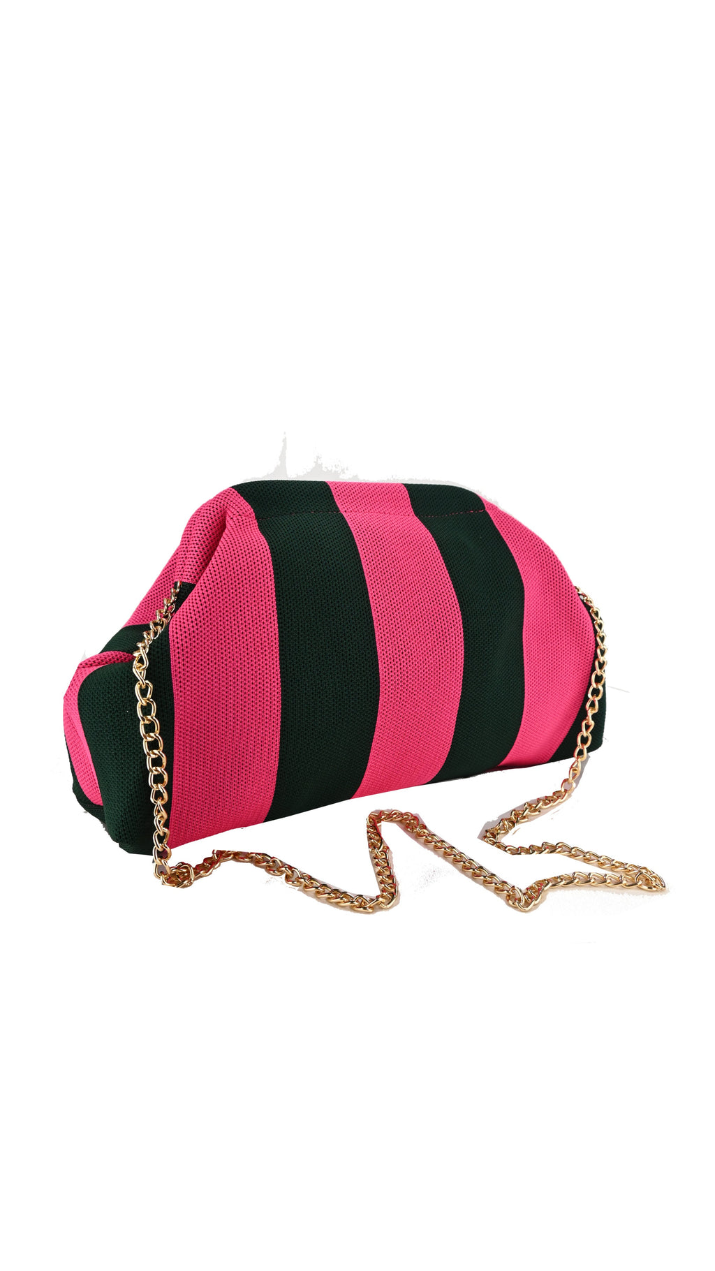 Clutch bag a righe