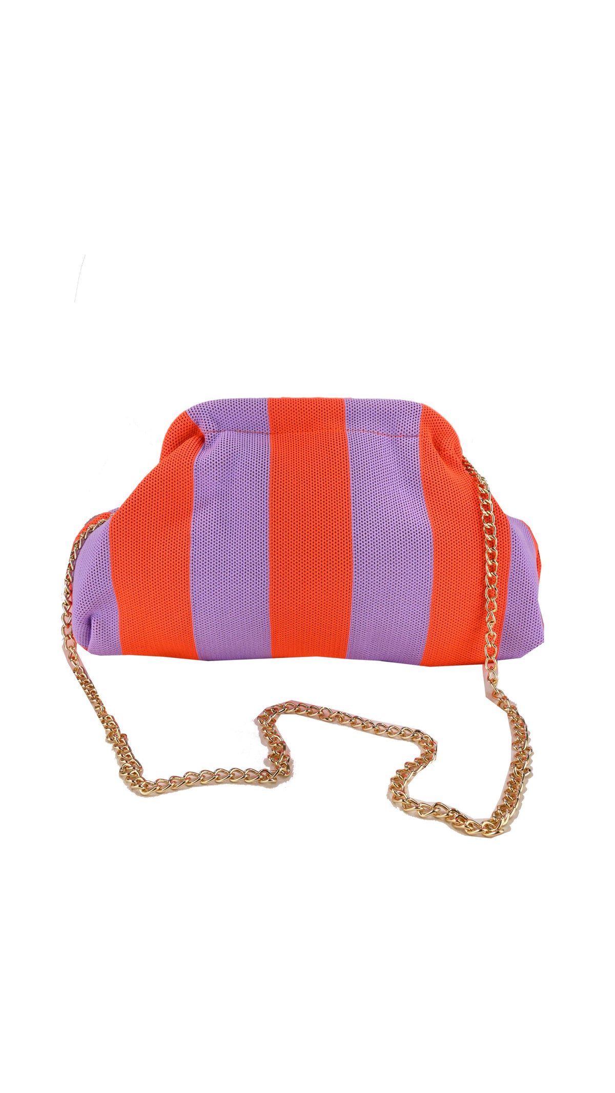 Clutch bag a righe