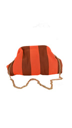Clutch bag a righe