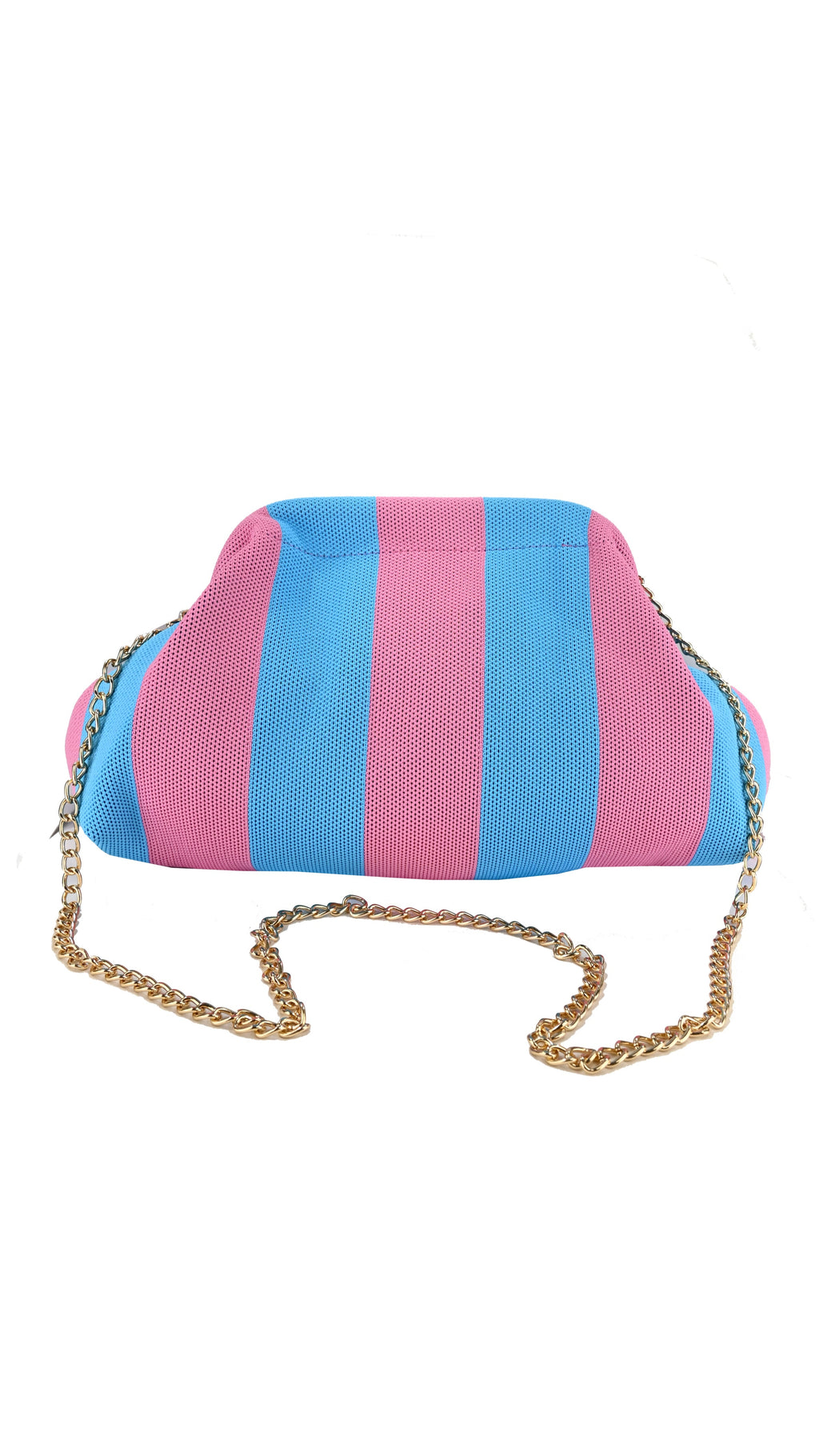 Clutch bag a righe