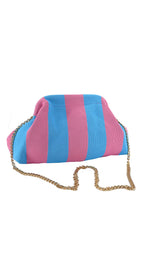 Clutch bag a righe