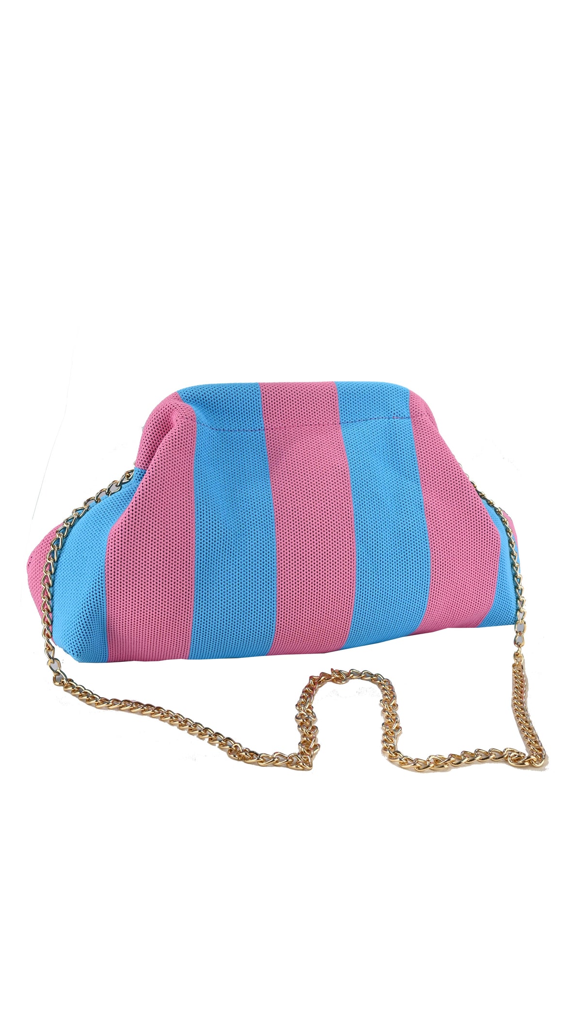 Clutch bag a righe