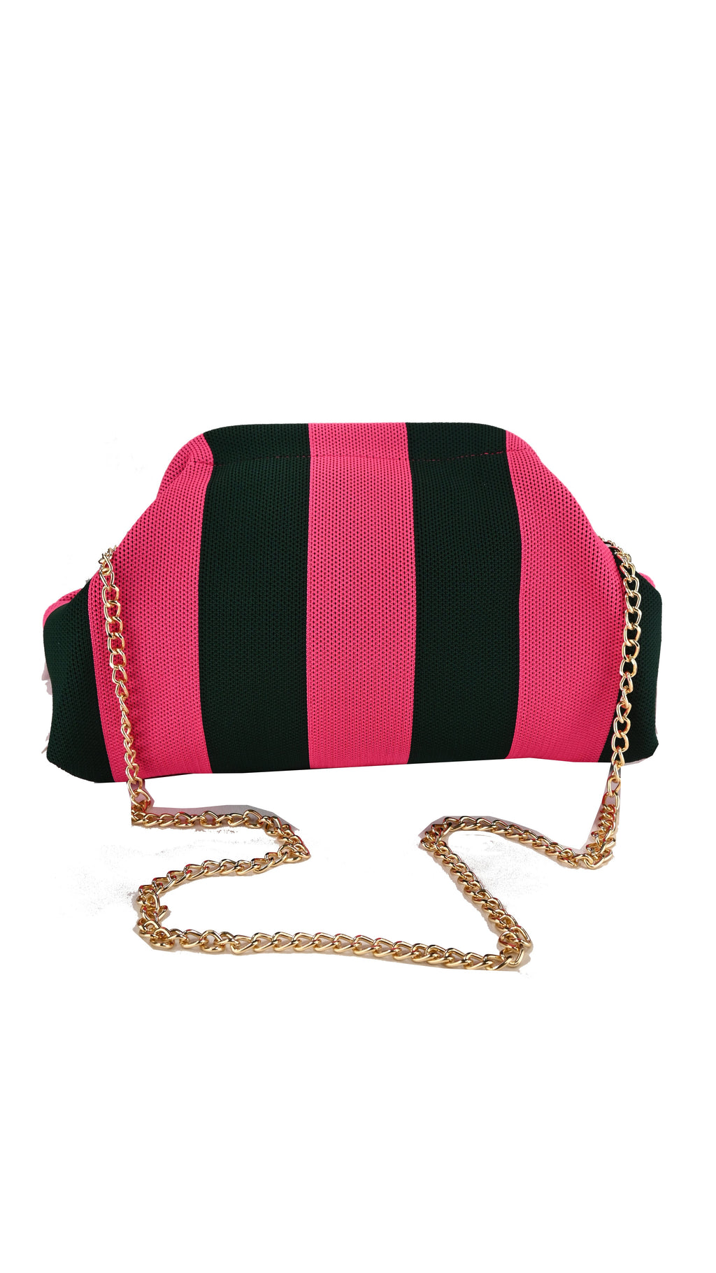Clutch bag a righe