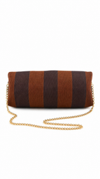Clutch bag a righe