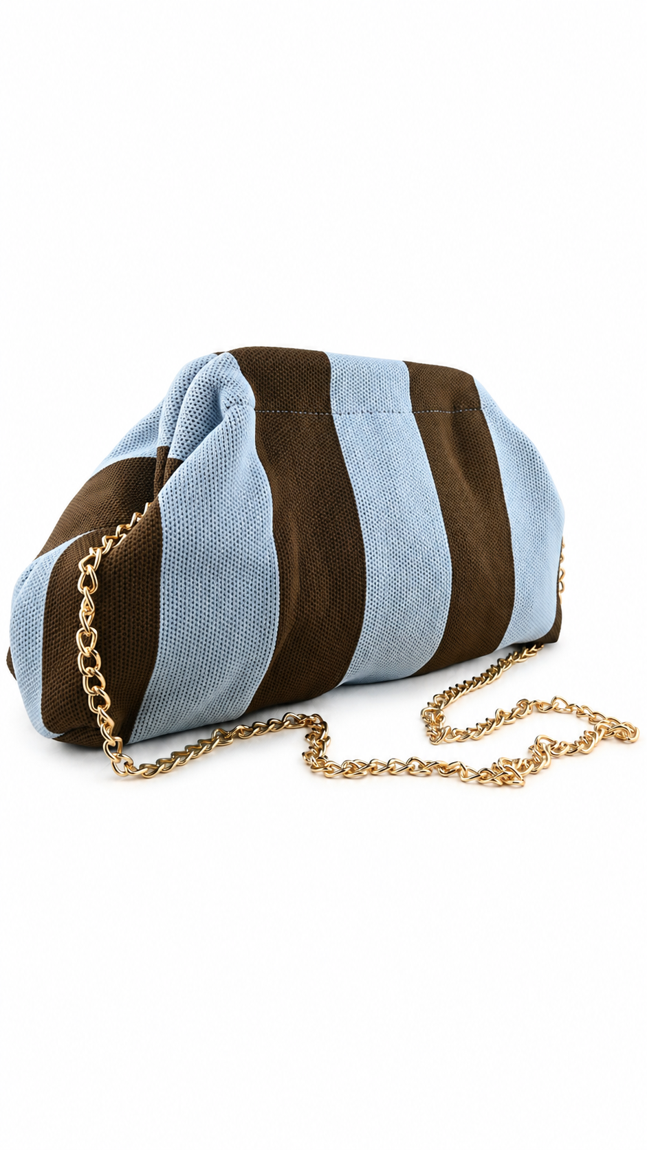 Clutch bag a righe