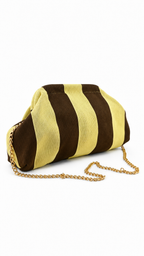 Clutch bag a righe