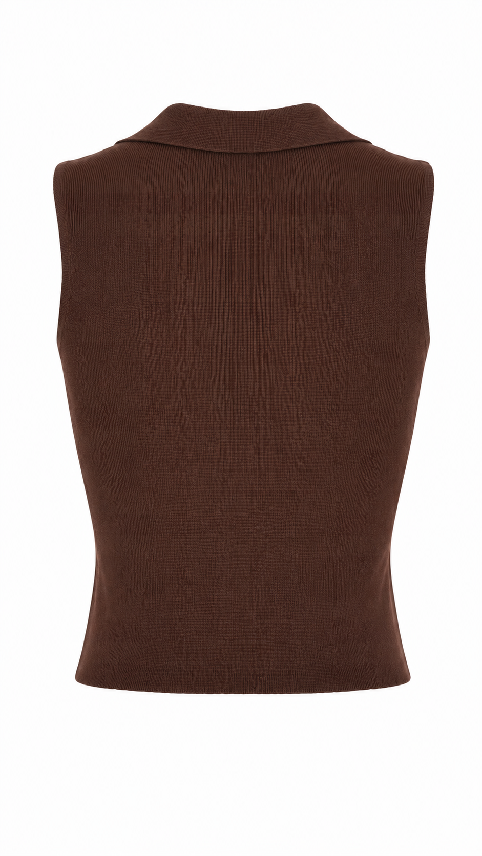 Gilet top con zip e bottoni dorati