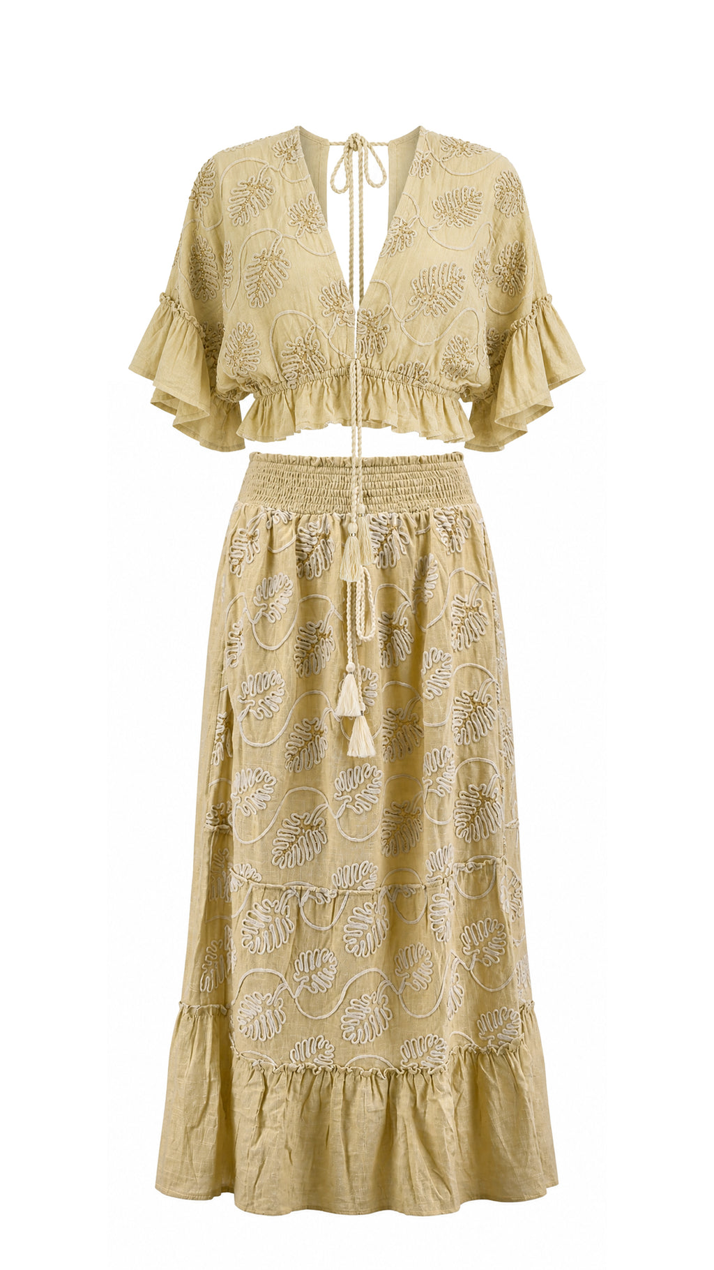 Strapless short dress with tiered skirt