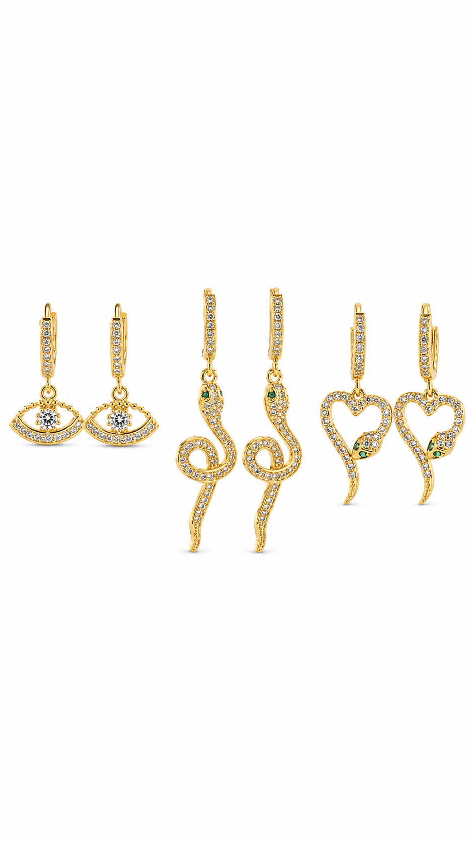 Set orecchini huggie mistico