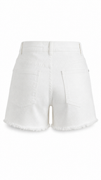 Pantaloncini in denim con brillantini effetto sfumato