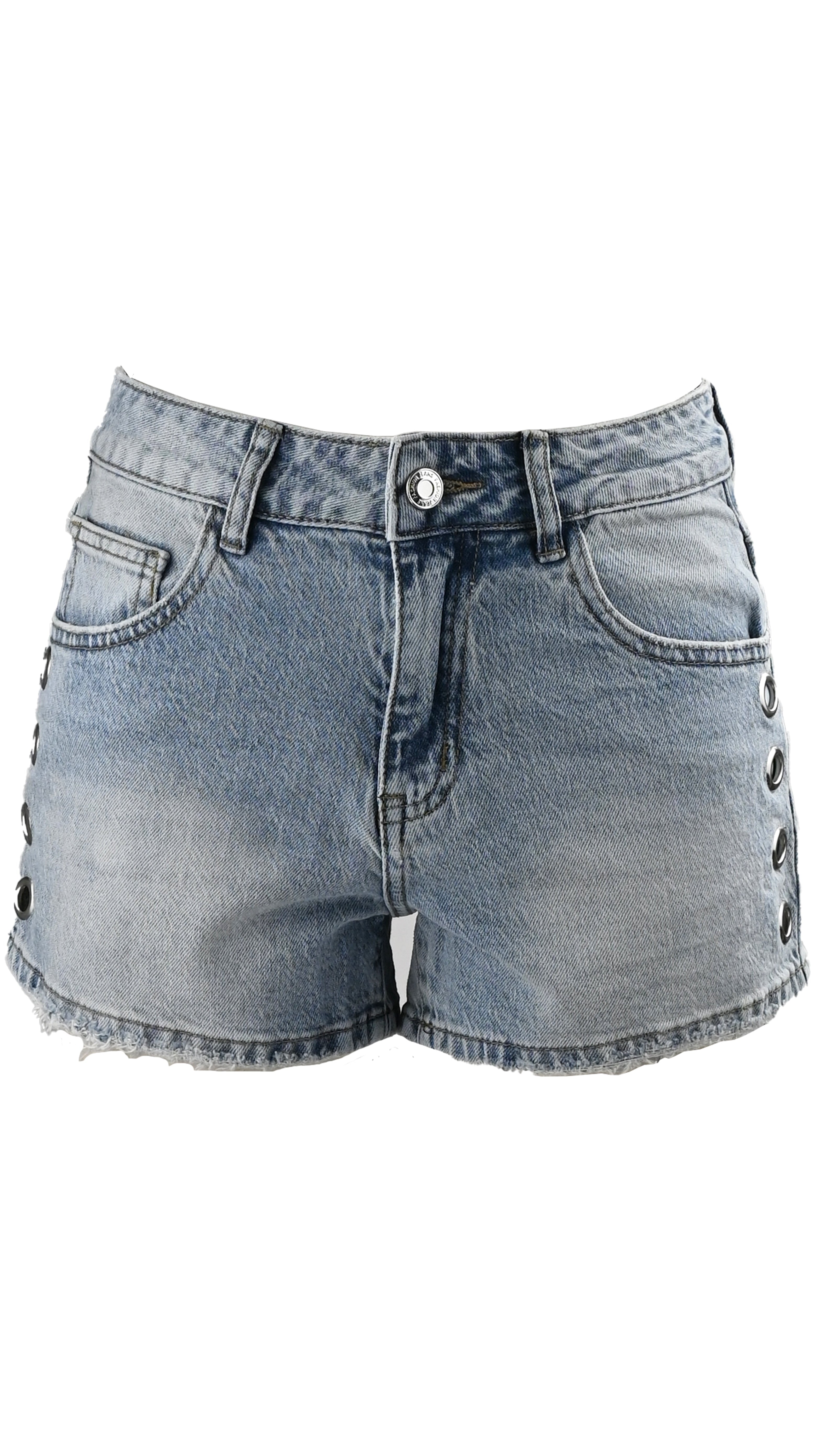 Pantaloncini in denim con borchie