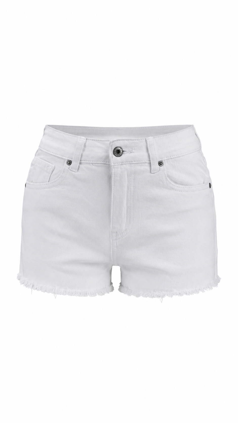 Pantaloncini in denim con fondo sfragiato