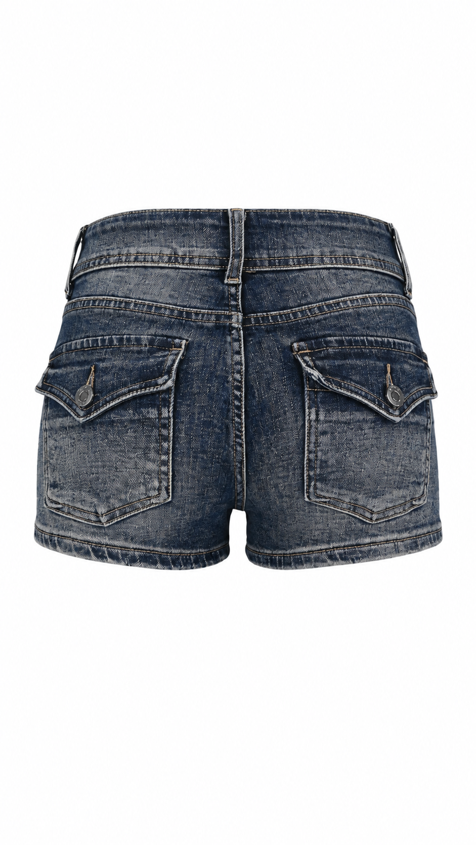 Shorts denim effetto stone washed