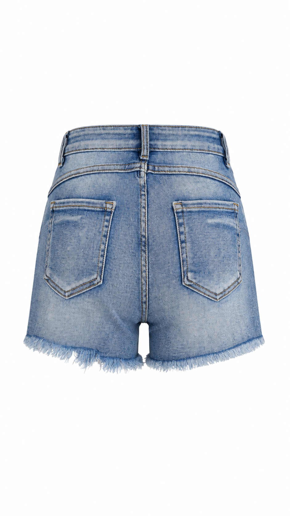 Pantaloncini in denim con sfondi sfragiati