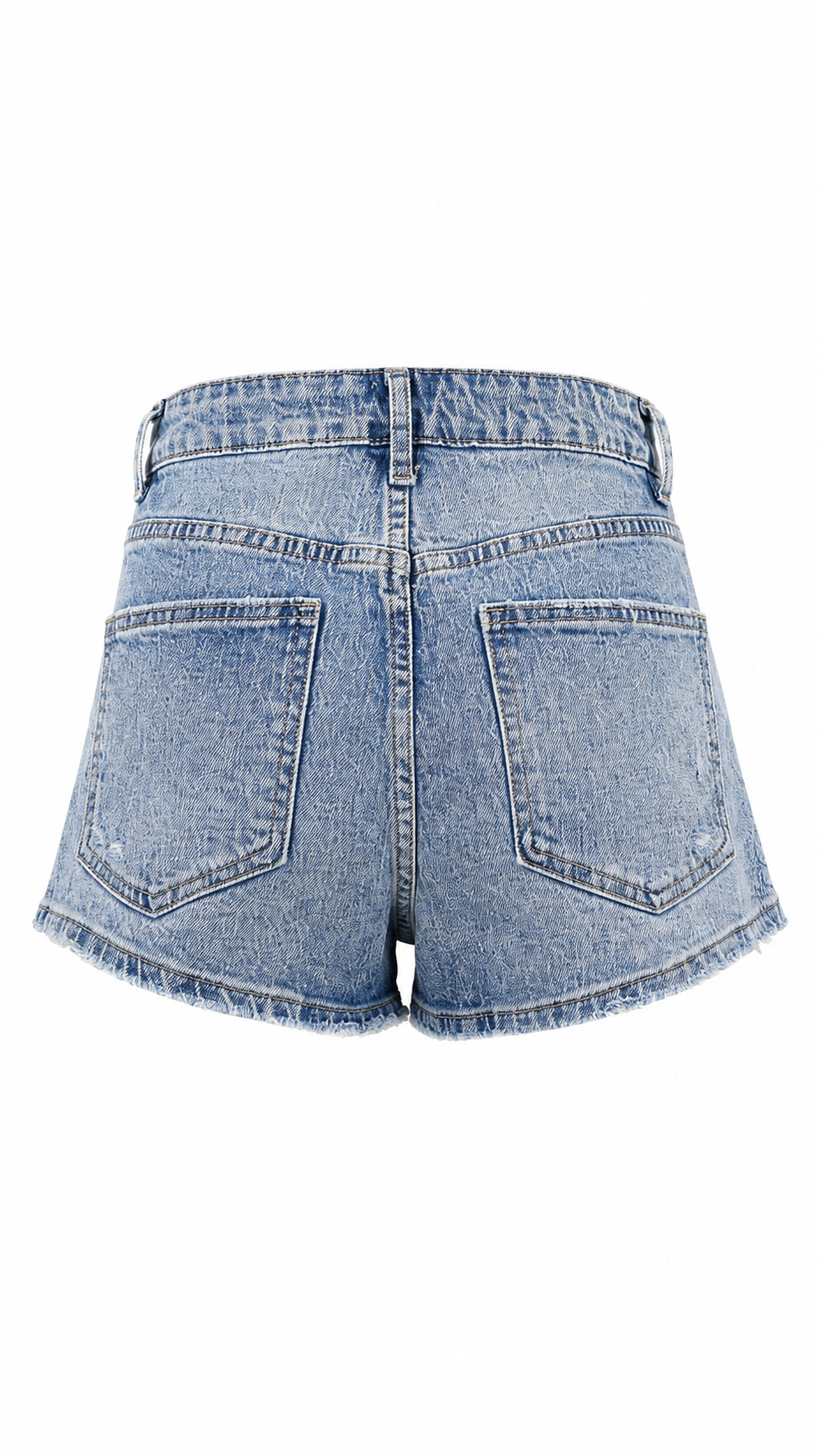 Pantaloncini in denim con dettagli metallici