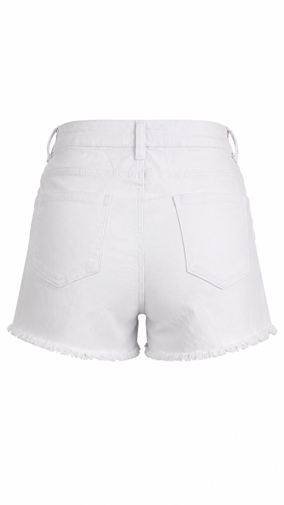 Pantaloncini in denim con fondo sfragiato