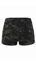 Pantaloncini in denim militare
