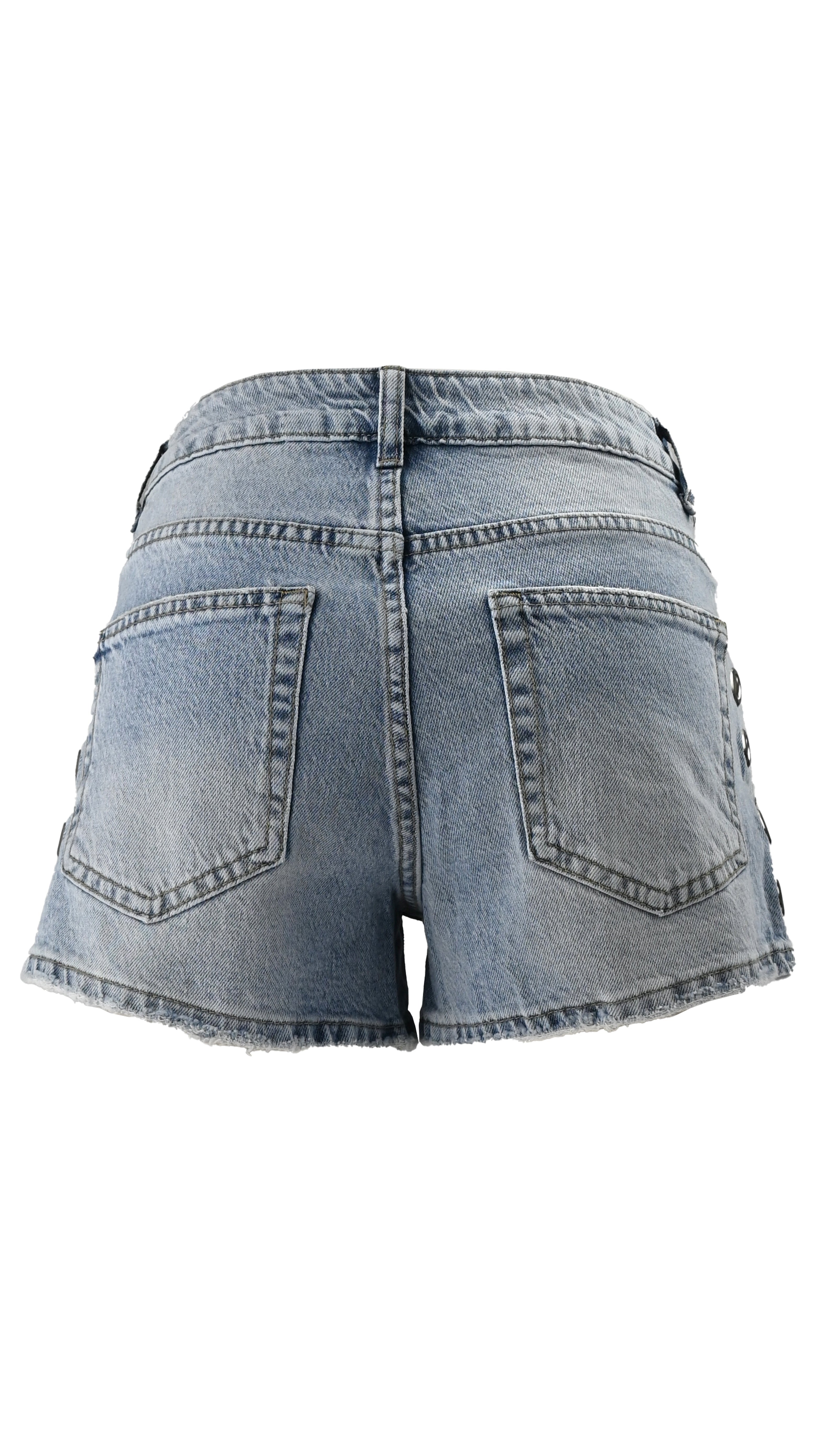 Pantaloncini in denim con borchie