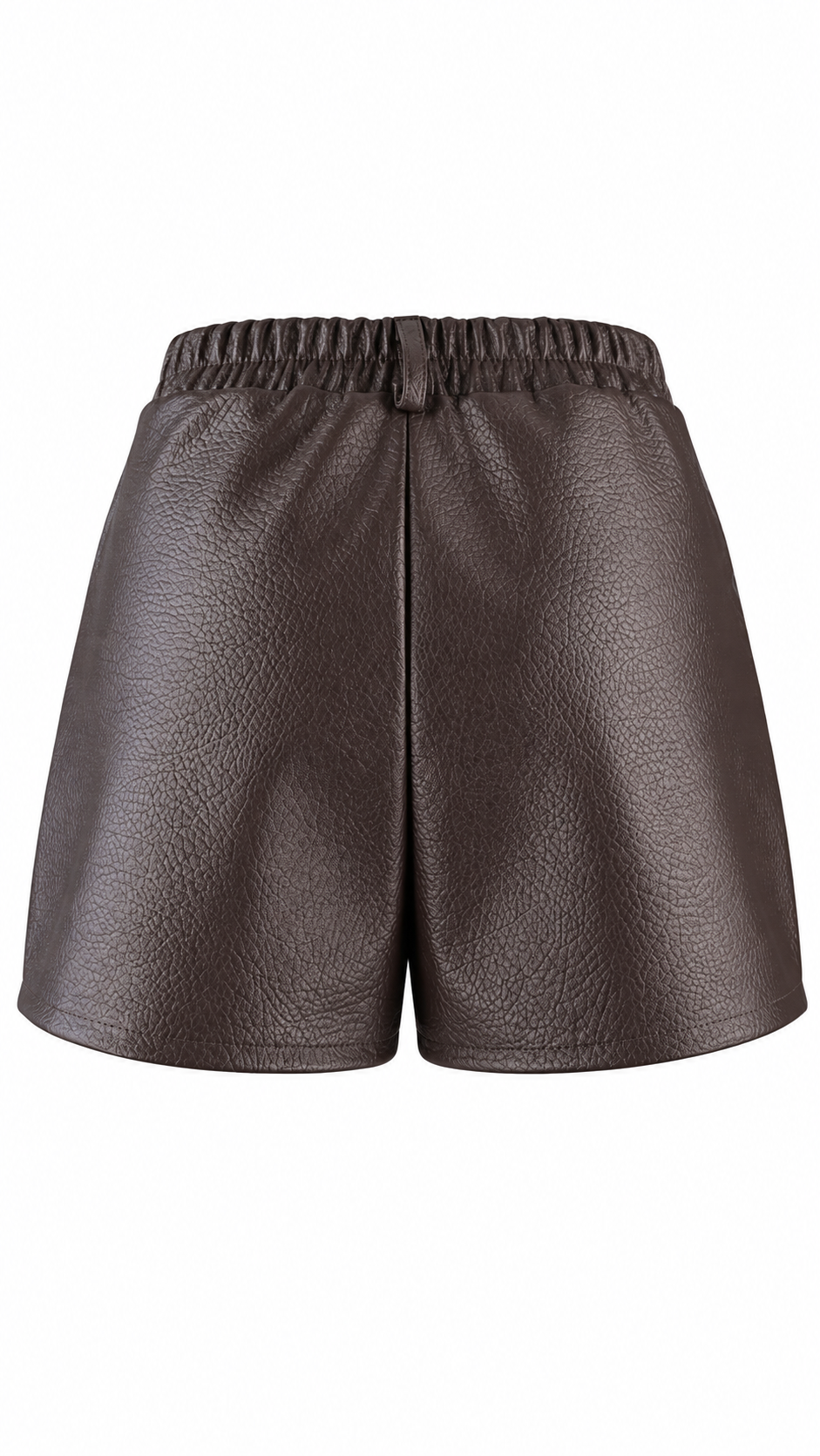 Gonna pantalone effetto pelle a vita alta con tasche