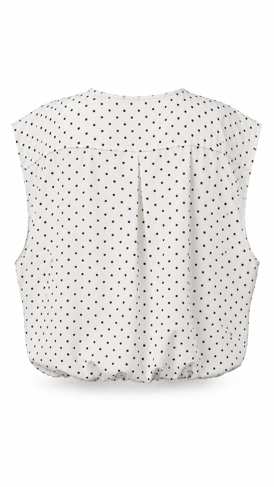 Gilet smanicato a pois