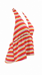 Strapless short dress with tiered skirt