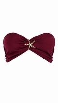 Top Bikini con dettaglio stella marina dorata