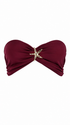 Top Bikini con dettaglio stella marina dorata