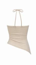 Top asimmetrico con borchie