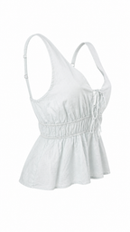 Top con scollo a V e fiocchi frontali