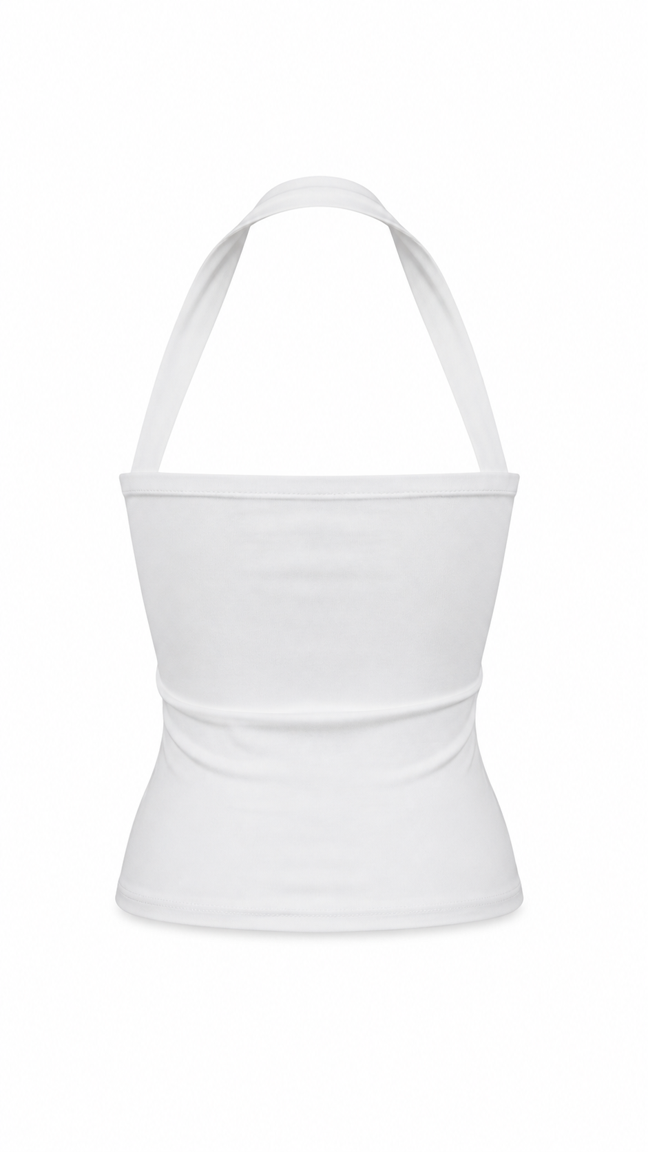 Crop top con retro collo