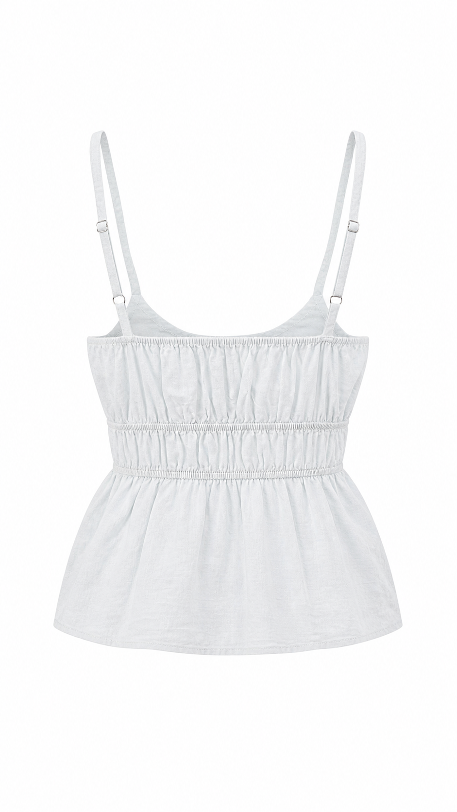 Top con scollo a V e fiocchi frontali