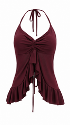 Strapless short dress with tiered skirt