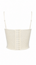 Top a corsetto con fiori