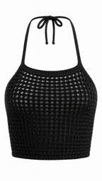 Top crochet effetto rete