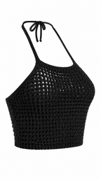Top crochet effetto rete