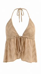 Top halter semitrasparente