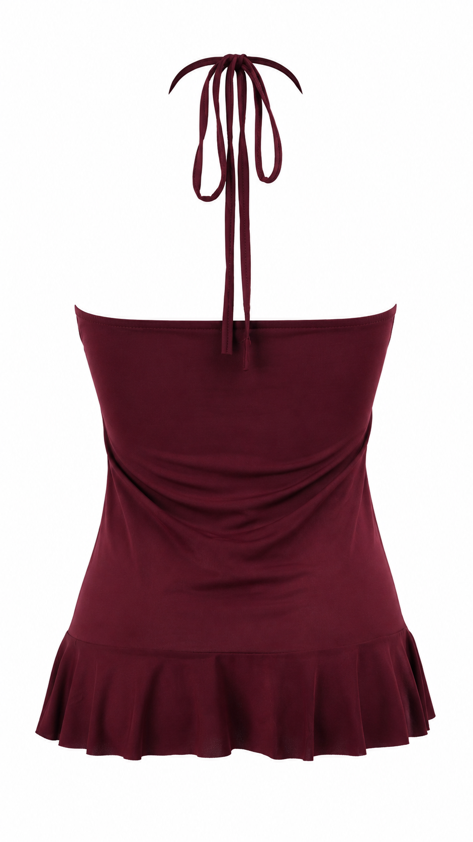 Strapless short dress with tiered skirt