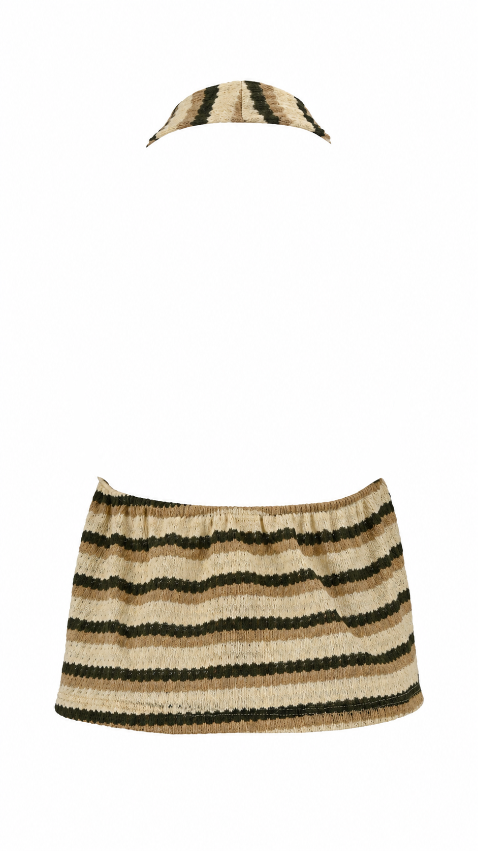 Strapless short dress with tiered skirt