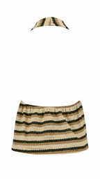 Strapless short dress with tiered skirt