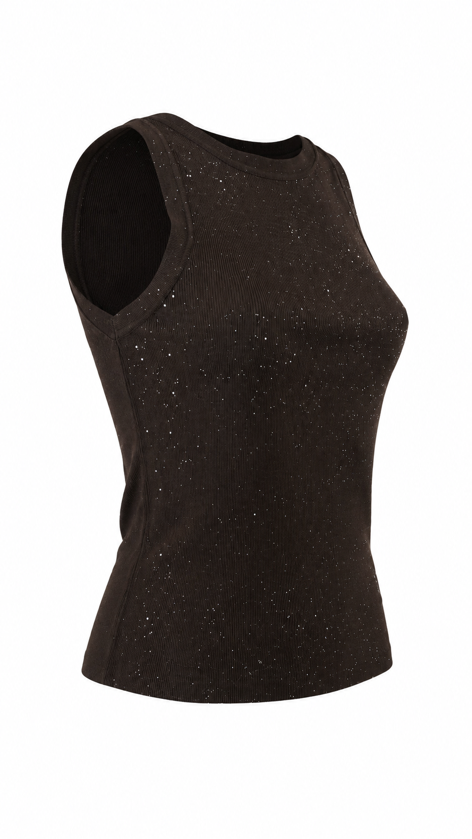 Top senza maniche con strass