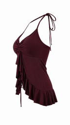 Strapless short dress with tiered skirt