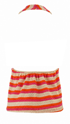 Strapless short dress with tiered skirt